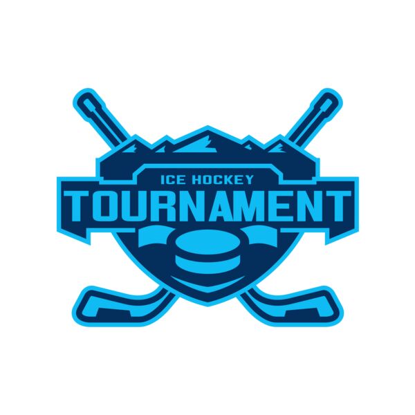 Tournament Ice Hockey logo template Miniatura
