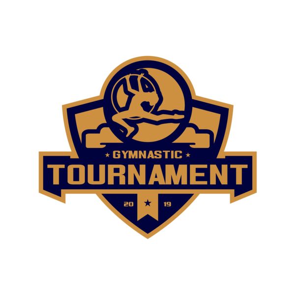 Gymnastic Tournament logo template 02 Miniatura