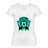 Playera Dama: Algodón Peinado Cuello V Miniatura