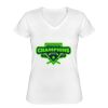 Playera Dama: Algodón Peinado Cuello V Miniatura