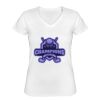 Playera Dama: Algodón Peinado Cuello V Miniatura