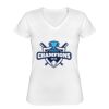 Playera Dama: Algodón Peinado Cuello V Miniatura