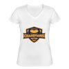 Playera Dama: Algodón Peinado Cuello V Miniatura