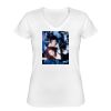 Playera Dama: Algodón Peinado Cuello V Miniatura