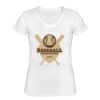 Playera Dama: Algodón Peinado Cuello V Miniatura