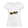 Playera Dama: Algodón Peinado Cuello V Miniatura