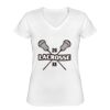 Playera Dama: Algodón Peinado Cuello V Miniatura