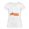 Playera Dama: Algodón Peinado Cuello V Miniatura