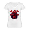 Playera Dama: Algodón Peinado Cuello V Miniatura