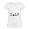 Playera Dama: Algodón Peinado Cuello V Miniatura