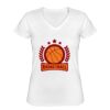 Playera Dama: Algodón Peinado Cuello V Miniatura