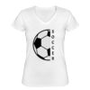 Playera Dama: Algodón Peinado Cuello V Miniatura