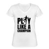 Playera Dama: Algodón Peinado Cuello V Miniatura