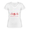 Playera Dama: Algodón Peinado Cuello V Miniatura