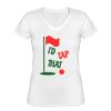 Playera Dama: Algodón Peinado Cuello V Miniatura