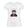 Playera Dama: Algodón Peinado Cuello V Miniatura