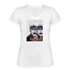 Playera Dama: Algodón Peinado Cuello V Miniatura