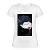 Playera Dama: Algodón Peinado Cuello V Miniatura