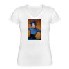 Playera Dama: Algodón Peinado Cuello V Miniatura